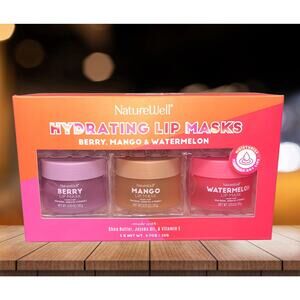 NEW! NatureWell Hydrating Lip Masks Berry, Mango, and Watermelon scented